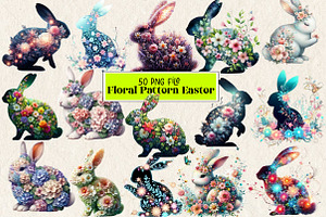 Floral Pattern EasterSublimation Bun, an Illustration by Wow Magic