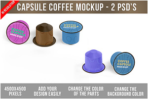 Capsule Coffee Mockup PSD