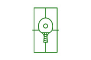 Tennis Court and Racket Lineart, a Sport Illustration by Buqancreative (Thumbnail 1 of 4)