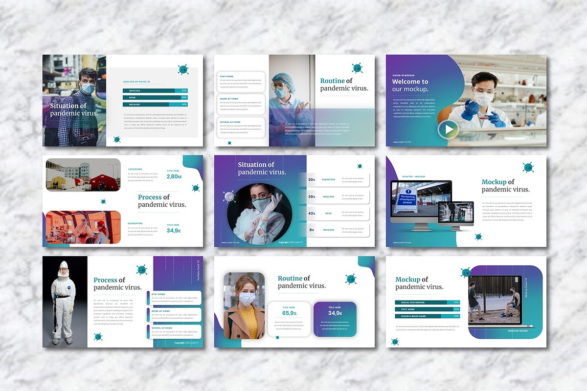 Covid-19 Virus  - Medical PowerPoint, a Presentation Template by Dhabee (Photo 8 of 13)