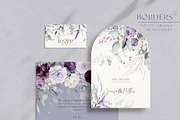 Violet Watercolor Floral Alphabet, a Decorative Illustration by Veris Studio (Thumbnail 6 of 12)