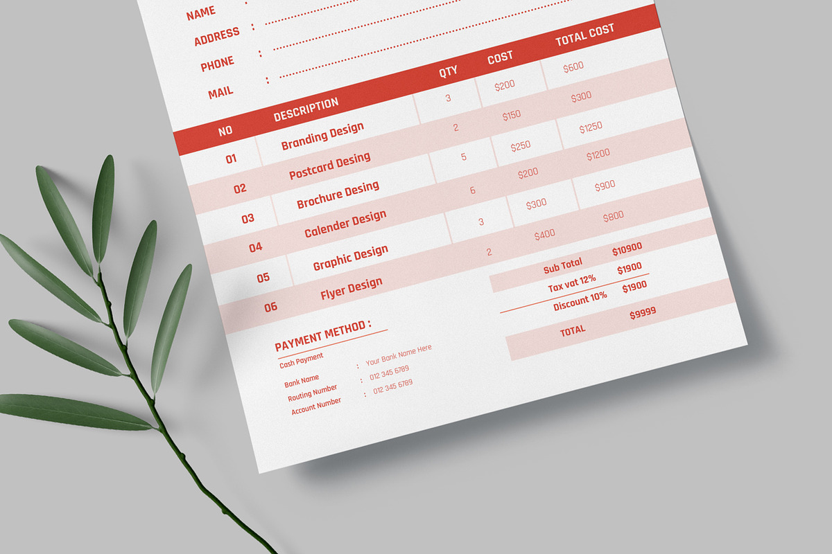 Invoice Project Estimate, a Stationery Template by MightyDesign (Photo 5 of 8)