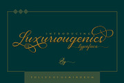 Luxuriougenics, a Script Font by Pollux of Geminorum (Thumbnail 1 of 12)
