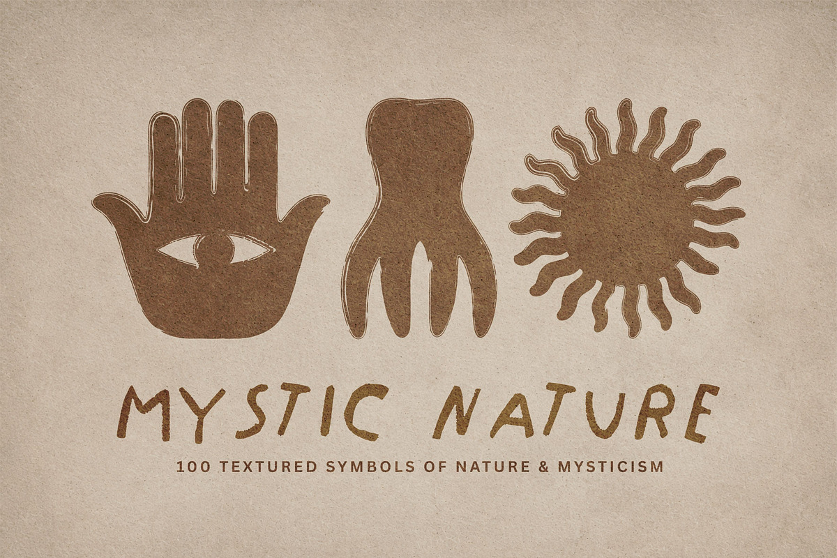 Mystic Nature: 100 Textured Symbols, an Object Illustration by Veyla (Photo 1 of 14)