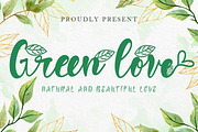 Green Love, a Script Font by Yoga Letter (Thumbnail 1 of 9)