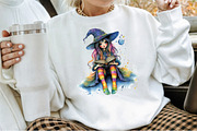 Cute Witch Funny Kids Halloween Clip, an Illustration by Sublimation Artist (Thumbnail 4 of 6)