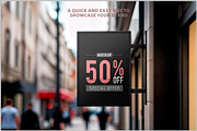 Sign Mockup on Urban Street PSD, an Advertising Mockup by Bruno's Shop (Thumbnail 2 of 4)