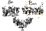 Cocktails, Drinks & Glasses, a Decorative Illustration by Ecaterina Sciuchina (Thumbnail 7 of 9)