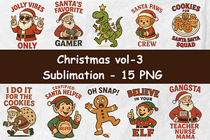 Christmas Vol. 3 – 15 PNG +Bonus