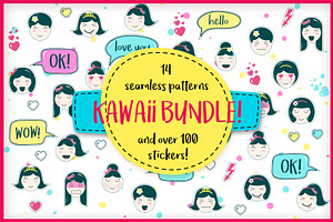 Kawaii Kit: Patterns And Stickers