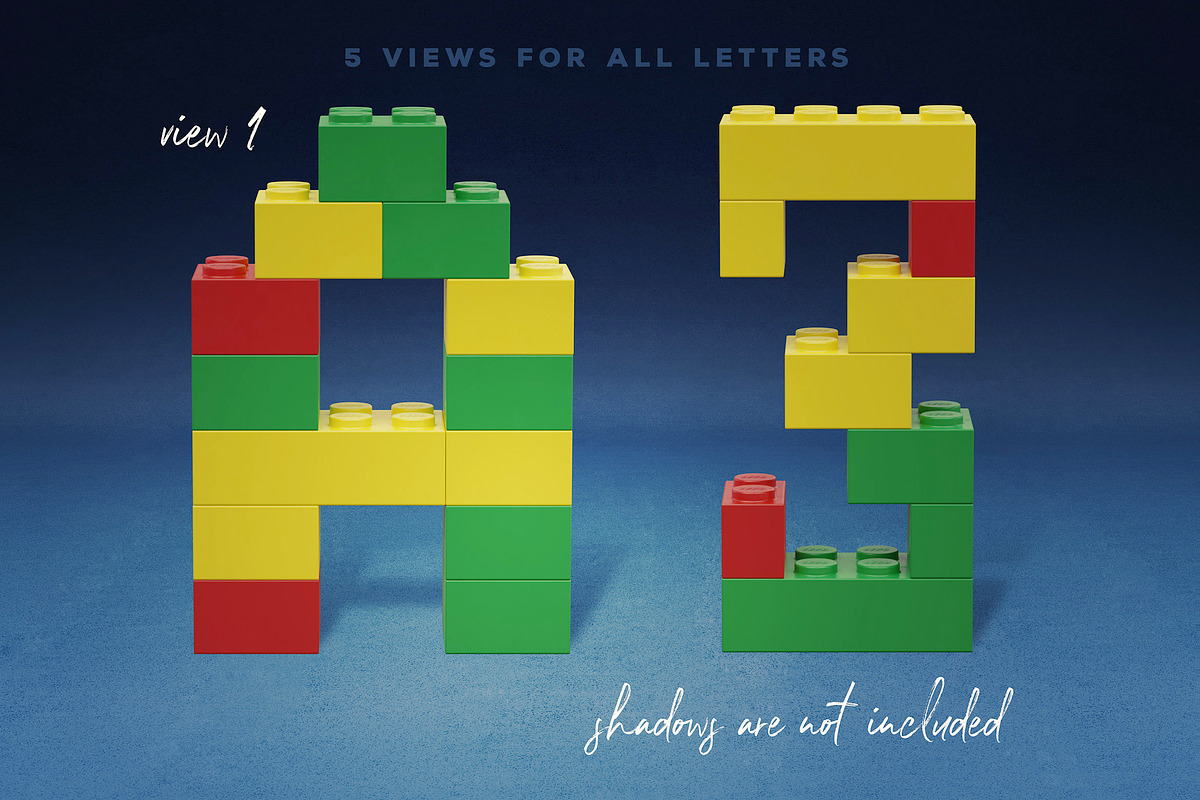 Toy Bricks 3D Lettering, a Graphic by TVartworks (Photo 4 of 13)