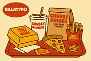Chubby Dinner - Retro Fast Food Font, a Sans Serif Font by Rillatype (Thumbnail 7 of 9)