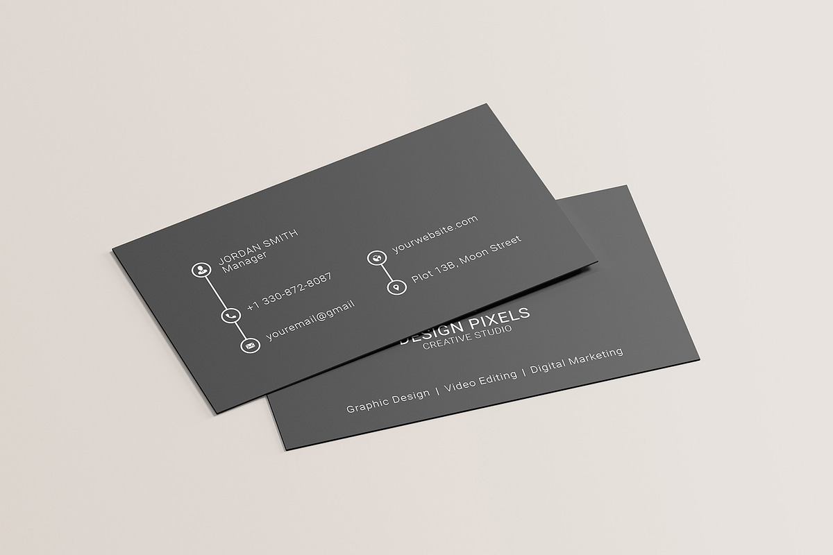 Simple Clean Business Card, a Business Card Template by Saman Osama (Photo 2 of 4)