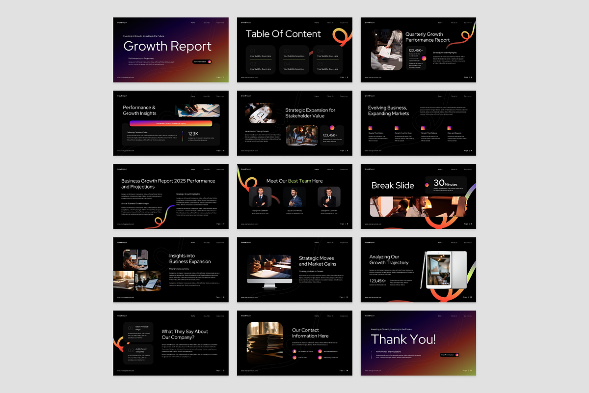 Growth Report Presentation, a Presentation Template by Annora Studio (Photo 4 of 7)
