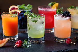 Vibrant and Colorful Cocktails, a Food & Drink Photo by Virgo Studio
