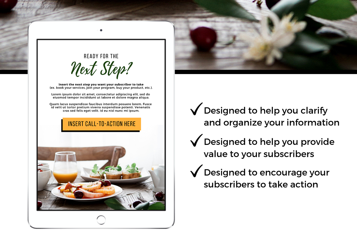 Food and Nutrition Lead Magnet, an Email Template by ProductiveandFree (Photo 4 of 8)