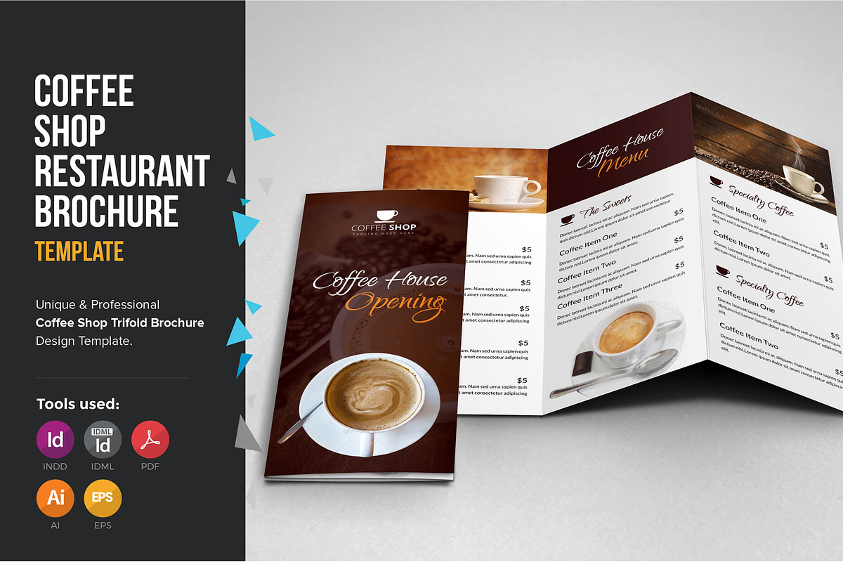 Coffee Shop Restaurant Template v2, a Brochure Template by JanySultana (Photo 1 of 7)