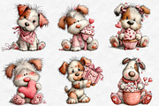Whimsical Valentine Dog clipart, an Illustration by Designworld (Thumbnail 5 of 6)