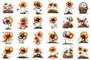 Spring Meadow Poppies Clipart Bundle, an Illustration by designcity5 (Thumbnail 2 of 5)