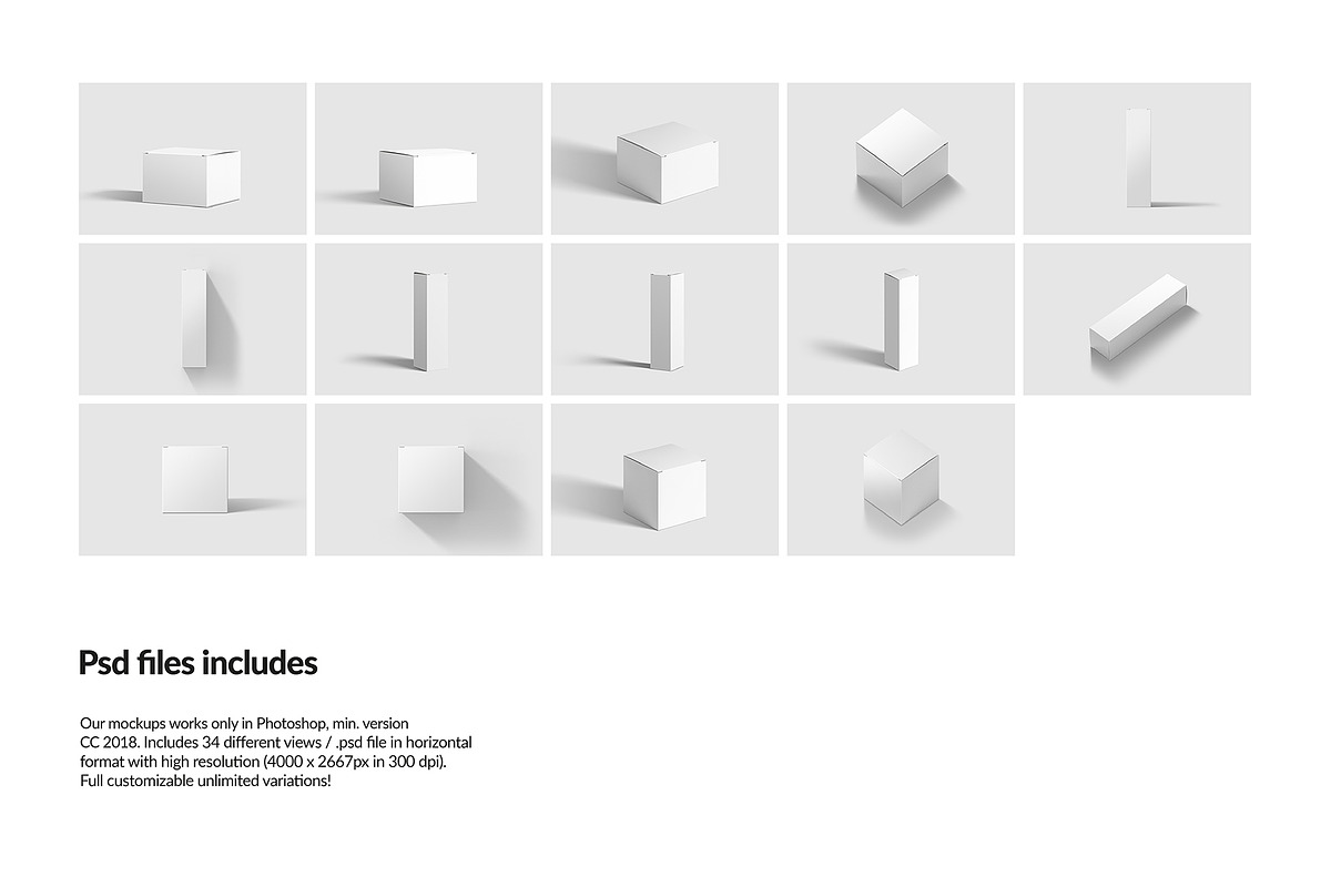 Cardboard Package Box Mockup Bundle, a Merchandise Mockup by PrimeMockup (Photo 7 of 7)