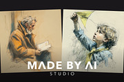 50 Pastel Pencil Sketch Prompts, an Object Graphic by MadeByAI Studio (Thumbnail 4 of 4)