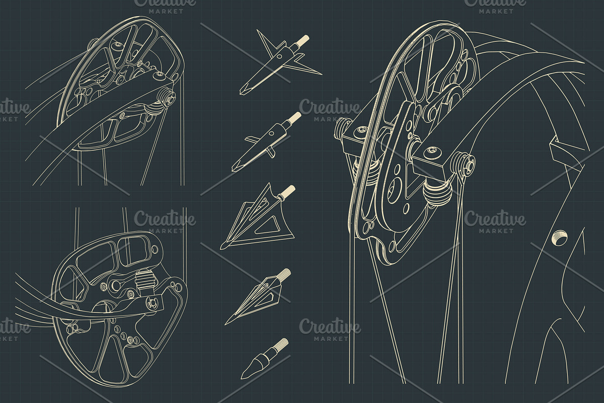 Compound Hunting Bow Set, a Sport Illustration by Blacklight (Photo 5 of 8)
