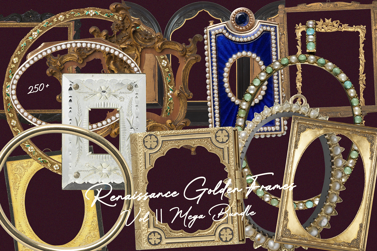 250 Renaissance Golden Frames Vol II, an Object Graphic by Lilithcollageart (Photo 1 of 11)