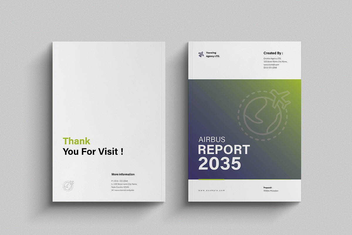 Airbus Annual Report Template_CANVA, a Brochure Template by TemplateFolio-Shop (Photo 9 of 12)