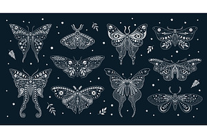 Mystic moth tattoo mystery butterfly