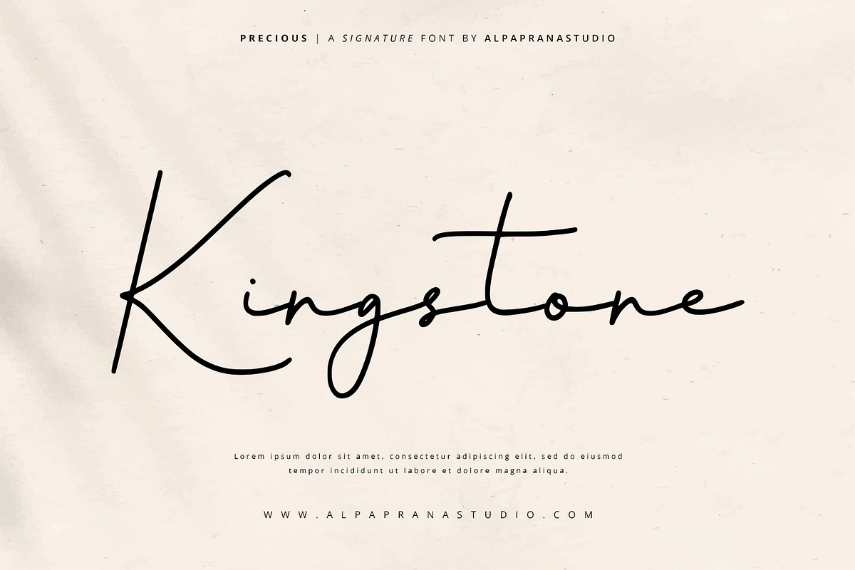 Precious - Signature Font, a Script Font by Alpaprana (Photo 9 of 12)