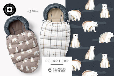 Pattern collection Polar Bear, a Pattern Graphic by Muriel Petitpattern
