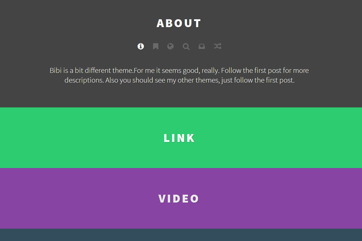Bibi - Flat Tumblr Theme, a Websites & App Template by mselmany (Photo 2 of 5)