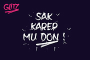 Glitz Brush, a Blackletter Font by Izalsye (Thumbnail 3 of 9)