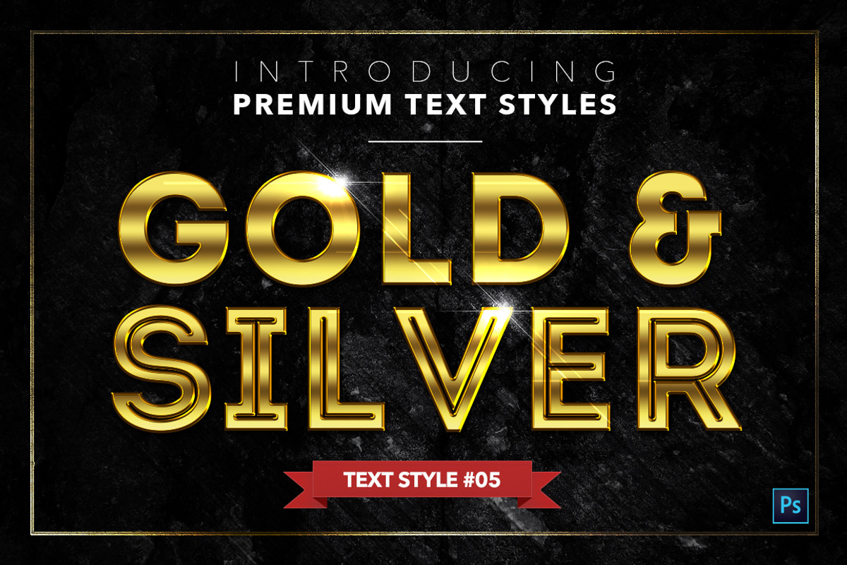Gold & Silver #6 - 20 Text Styles preview 6