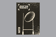Rugby vintage grunge vector posters., a Sport Illustration by PoPaShop (Thumbnail 2 of 9)