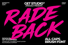 Radeback - Brush Display Font