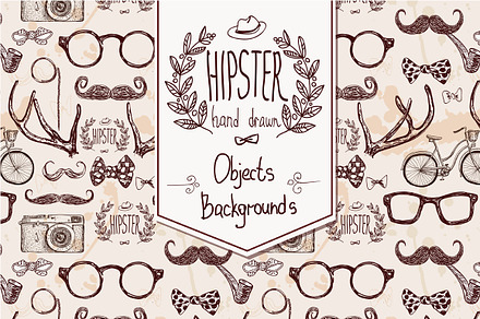 Hipster hand drawn