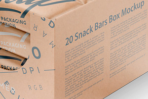 Kraft Snack Bars Display Box Mock-up