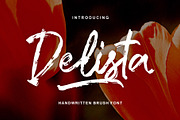 Delista - Handwritten Brush Font, a Script Font by Weape Studio (Thumbnail 1 of 9)