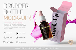 Amber Dropper Bottle Mock-Up | Vol.3