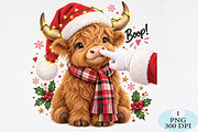Christmas Cow Nose Boop PNG, a Seasonal Illustration by Daily.Designs (Thumbnail 1 of 5)