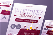 Valentine Dinner Flyer Set, a Flyer Template by Annora Studio (Thumbnail 3 of 6)