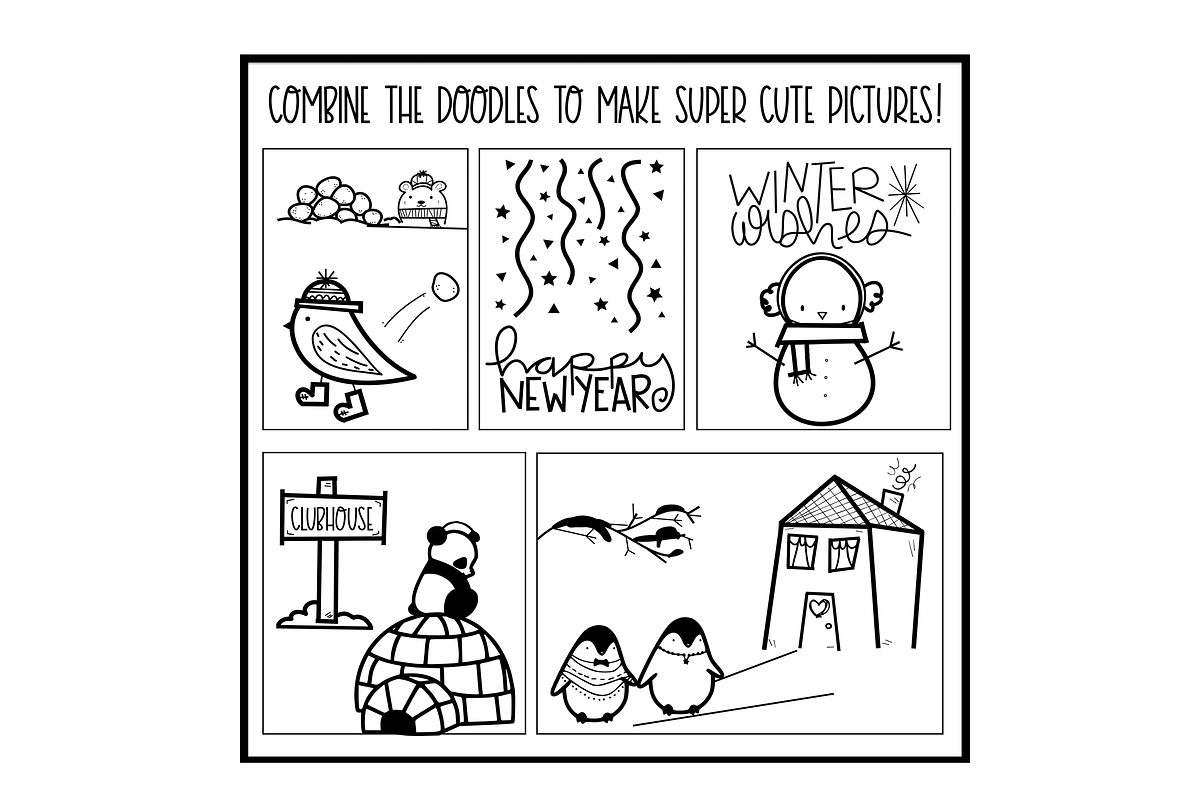 Winter Wishes - A Doodles Font preview 4