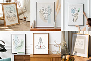 Peace and love line art illustration, an Illustration by Julia M. Watercolor (Thumbnail 2 of 9)