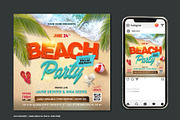 Beach Party Flyer PSD, a Flyer Template by Corrella Design (Thumbnail 1 of 2)