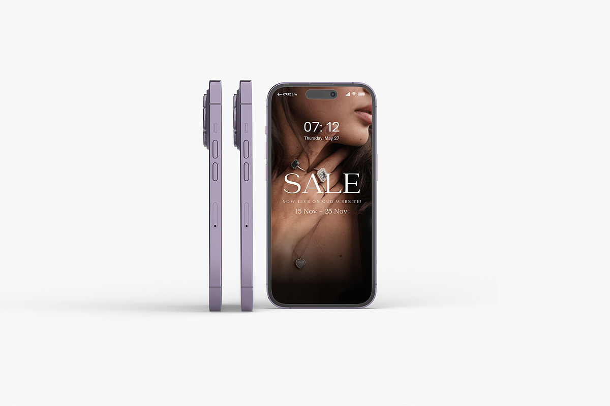 iPhone 14 Pro Mockup Set, an iPhone Mockup by zuhraabdullah (Photo 2 of 11)