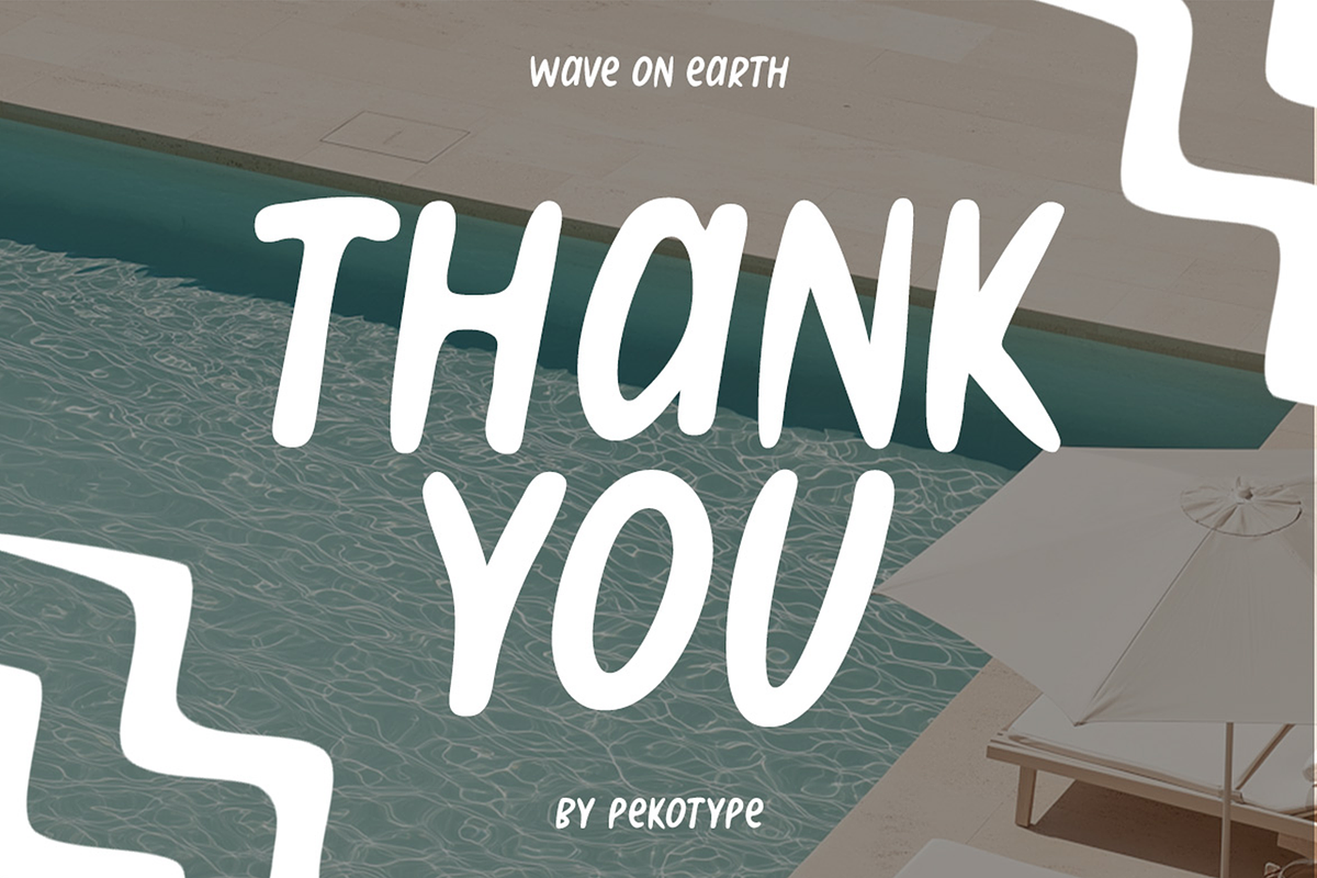 Wave on Earth Beach Handwritten Font, a Handwritten Font by Pekotype (Photo 15 of 15)