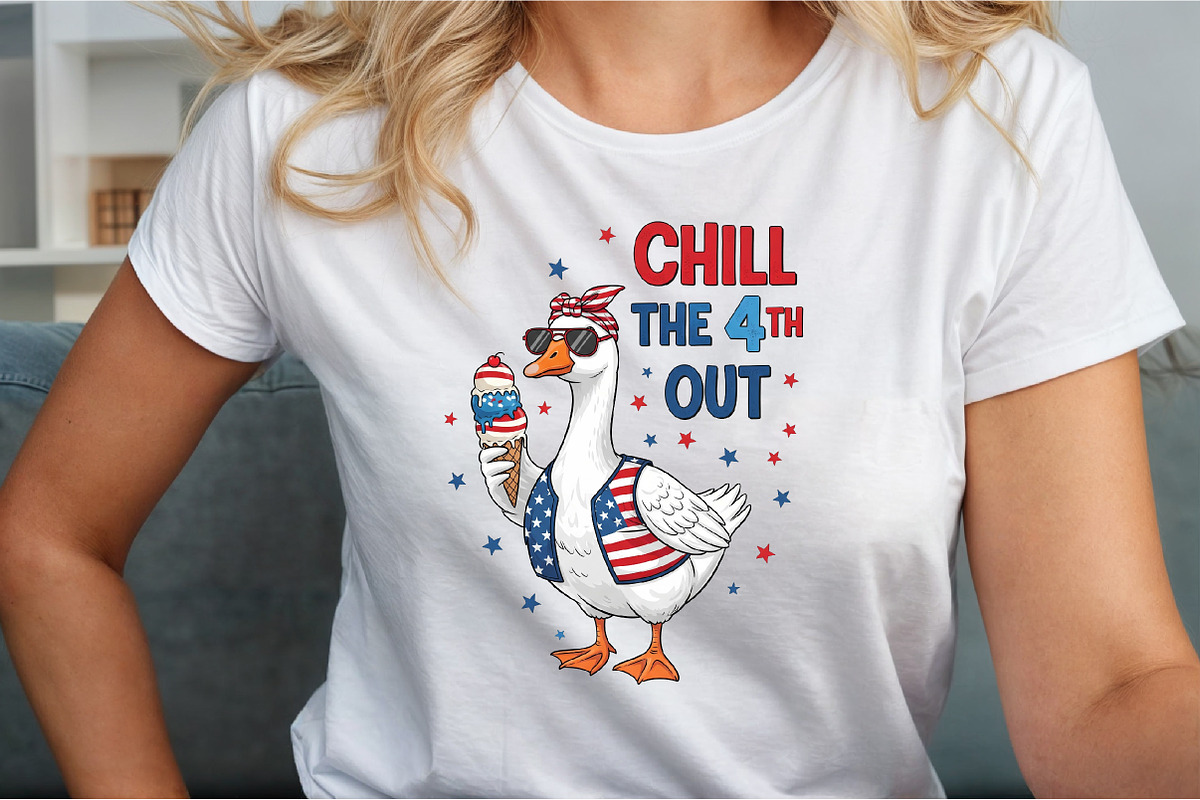 4th of July Goose Patriotic Chill th, an Illustration by Sublimation Artist (Photo 8 of 9)