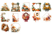 Watercolor Autumn Frames Clipart, an Illustration by Craft Nest (Thumbnail 3 of 4)