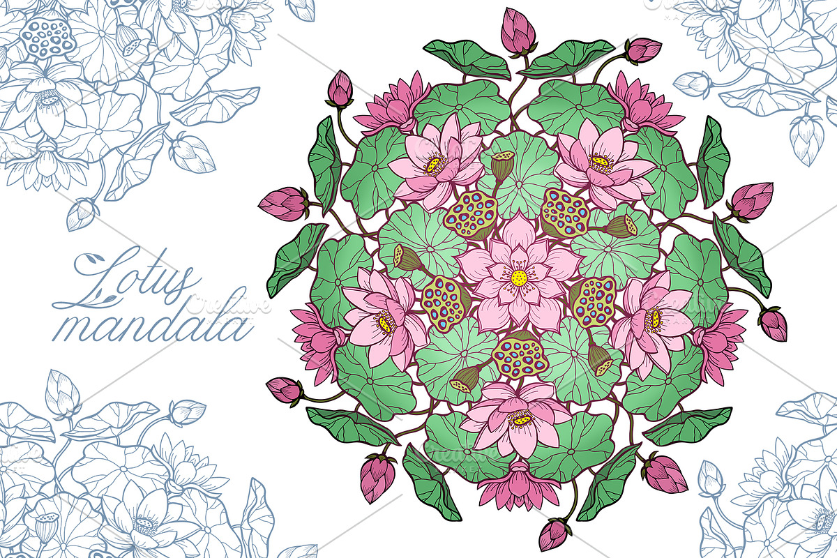 Lotus Mandala, an Illustration by KatPush (Photo 1 of 5)